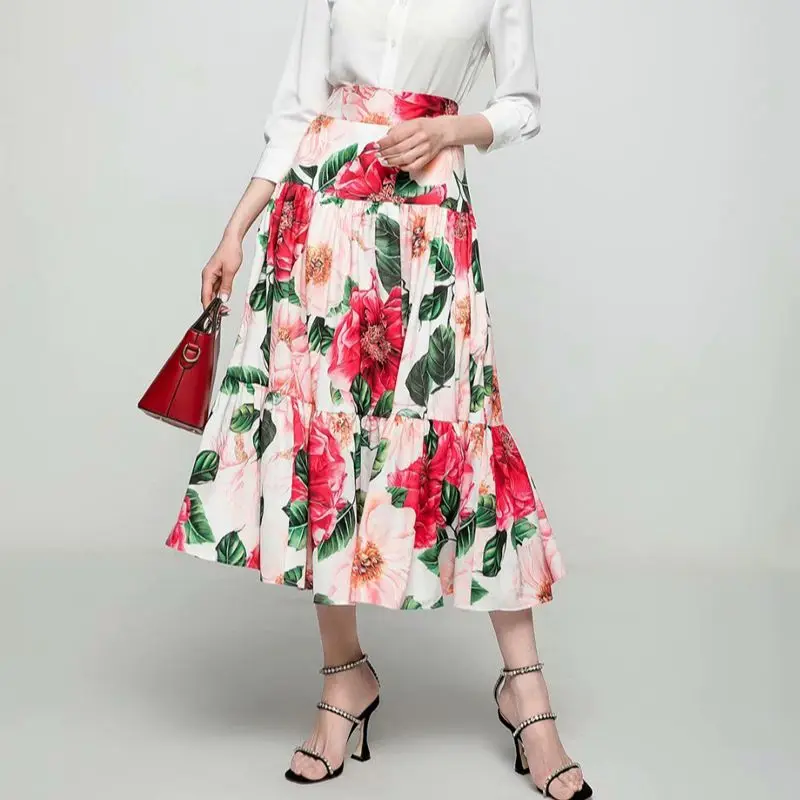 2021 spring and summer new women's rose flower print floral long skirt flower print bohemian skirt seaside holiday skirt
2021 spring and summer new women's rose flower print floral long skirt flower print bohemian skirt seaside holiday skirt