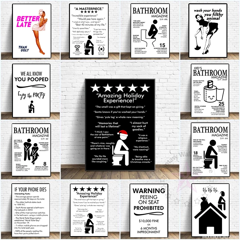 Nordic Minimalist Art Toilet Poster Funny 5 Star Rules Sign Painting Bathroom Hotel Home Wall Decoration Canvas Prints Picture
Nordic Minimalist Art Toilet Poster Funny 5 Star Rules Sign Painting Bathroom Hotel Home Wall Decoration Canvas Prints Picture