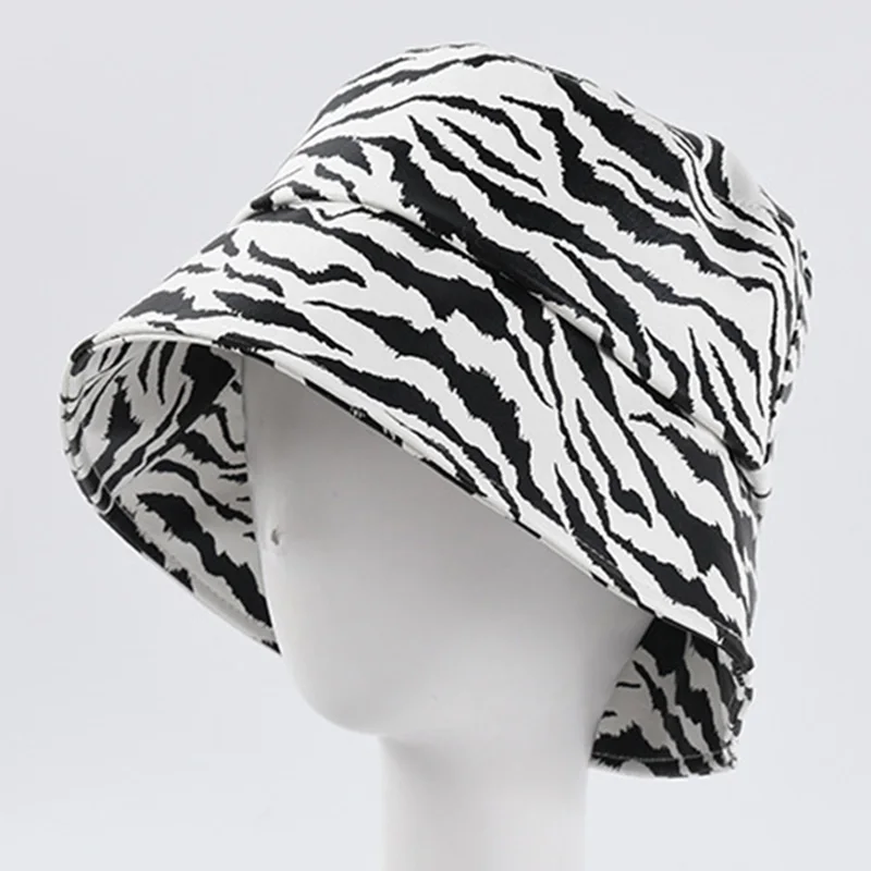 personality fashion basin hat autumn and winter new Zebra pattern PU leather fisherman hat
personality fashion basin hat autumn and winter new Zebra pattern PU leather fisherman hat