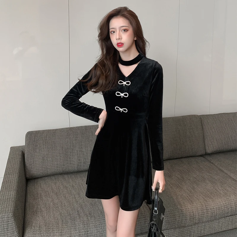 Will ~ ~ ~ new spot velvet dress early autumn outfit long-sleeved show thin woman skirt is popular this year
Will ~ ~ ~ new spot velvet dress early autumn outfit long-sleeved show thin woman skirt is popular this year
