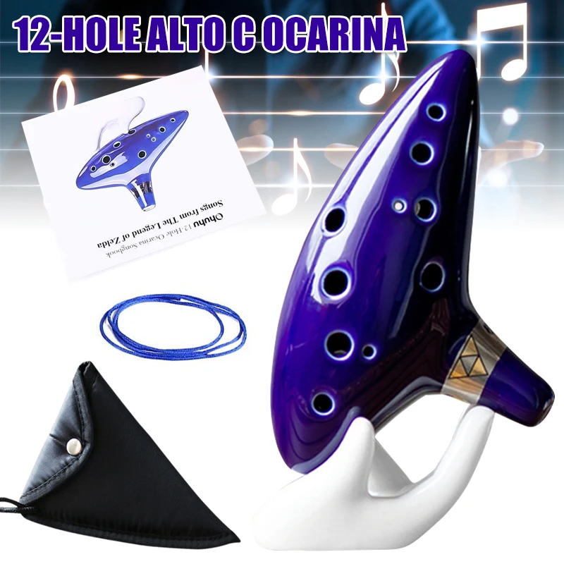 Ocarina with Song Book 12 Hole Alto C Ocarinas Play Gift with Display Stand Protective Bag WHShopping
Ocarina with Song Book 12 Hole Alto C Ocarinas Play Gift with Display Stand Protective Bag WHShopping
