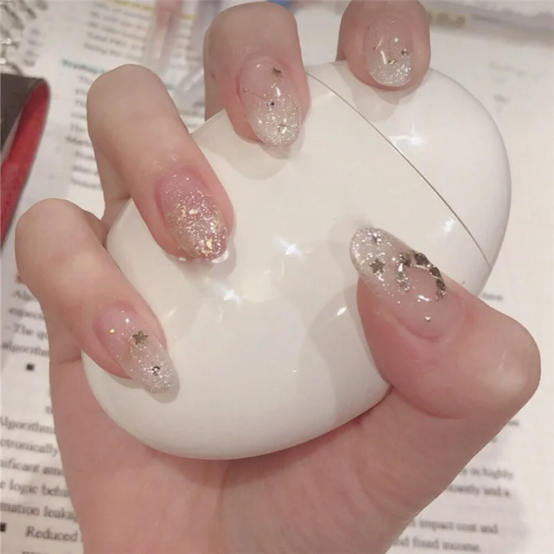 24Pcs Fake Nails Slivery Star Detach Nail Hand False Nails Press on Nails For Nail DecoractionsNail Art Nail Tips
24Pcs Fake Nails Slivery Star Detach Nail Hand False Nails Press on Nails For Nail DecoractionsNail Art Nail Tips