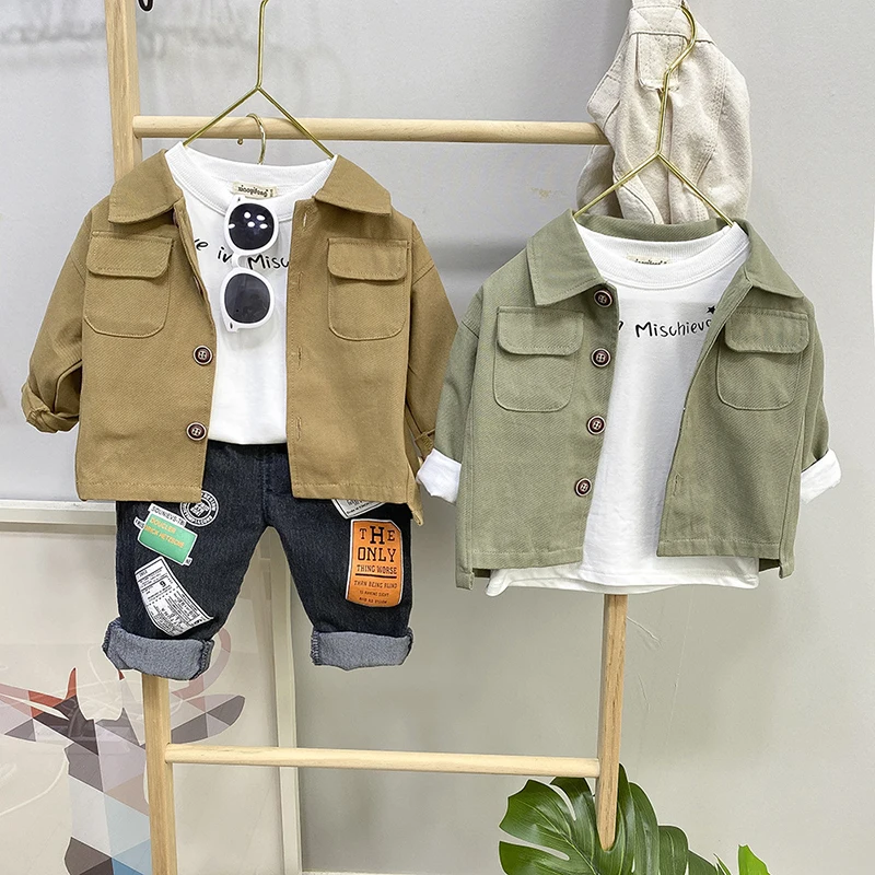 3Pcs Letter Print Pants Solid Color Boy Jacket Jacket Suit Autumn Children's Outdoor Leisure Three-Piece Suit
3Pcs Letter Print Pants Solid Color Boy Jacket Jacket Suit Autumn Children's Outdoor Leisure Three-Piece Suit