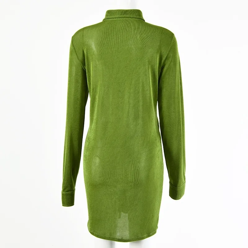 Autumn dress women long sleeve dresses sexy mini dress green button up dresses bodycon turn down collar shirt dress 2021 new
Autumn dress women long sleeve dresses sexy mini dress green button up dresses bodycon turn down collar shirt dress 2021 new