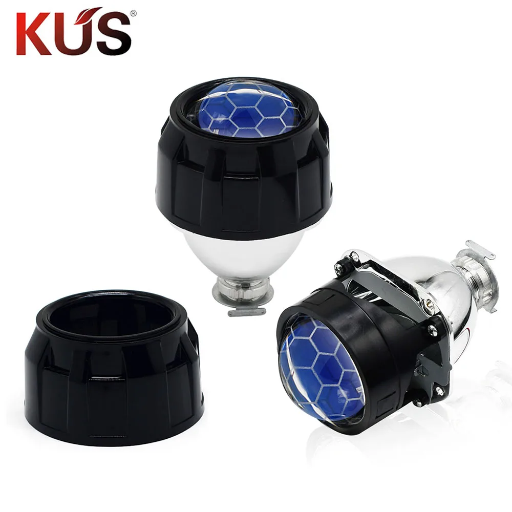 2 5 дюймов 8 0 сотовые мини линзы проектора Bi Xenon черный кожухи подходит H4 H7