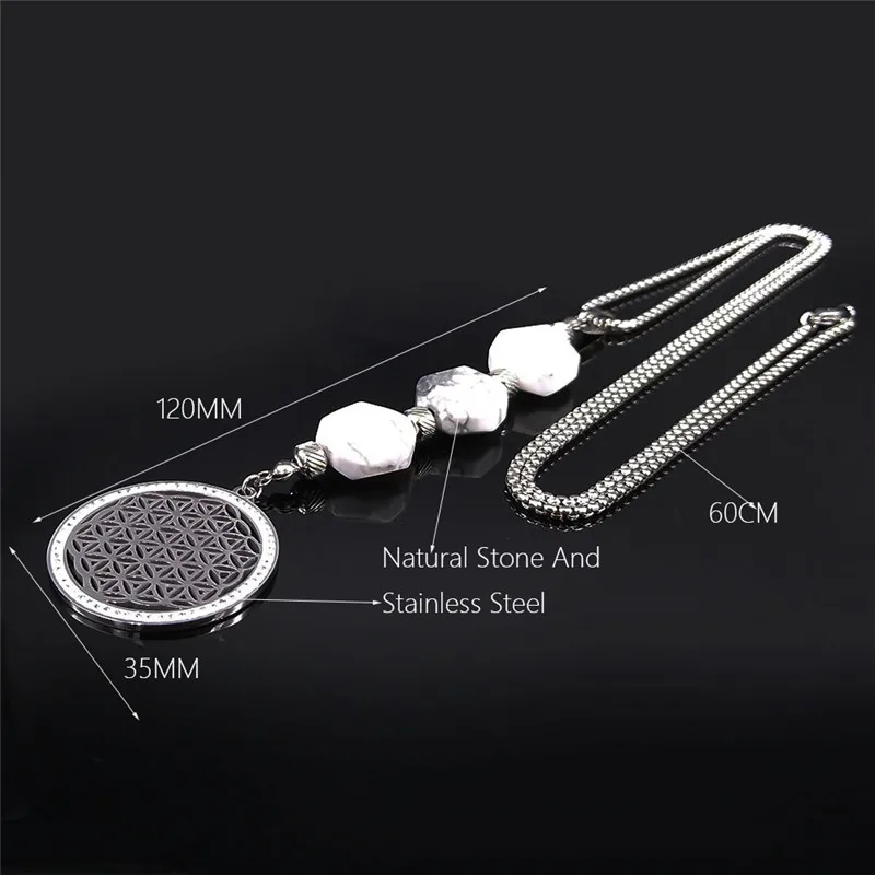 Yoga Flower of Life Crystal White Natural Stone Stainless Steel Charm Necklace Silver Color Long Necklace Jewelry collares NXS04
Yoga Flower of Life Crystal White Natural Stone Stainless Steel Charm Necklace Silver Color Long Necklace Jewelry collares NXS04
