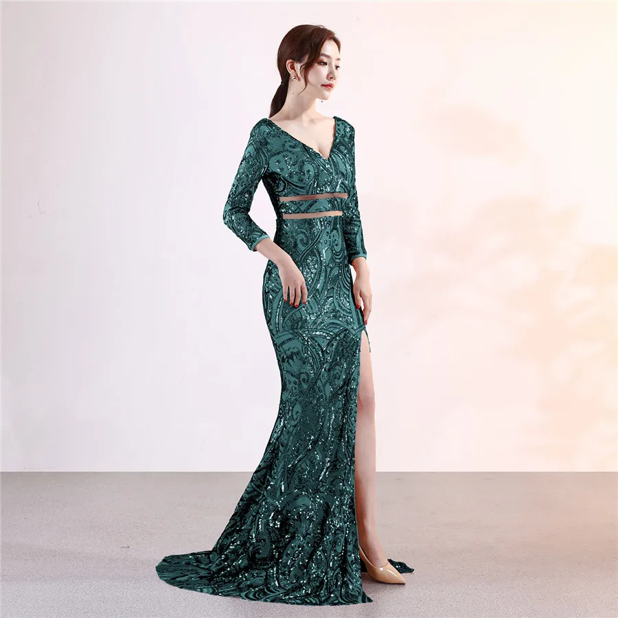 Split Mermaid Evening Gown It's Yiiya DX316 Black Three Quarter Sleeve Special Occasion Dresses Backless Sequined Abendkleider
Split Mermaid Evening Gown It's Yiiya DX316 Black Three Quarter Sleeve Special Occasion Dresses Backless Sequined Abendkleider