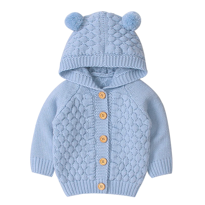 Вязаный кардиган для маленьких мальчиков зима 2020 теплые свитера новорожденных
