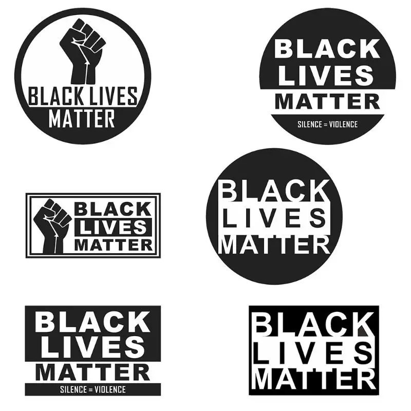 6PCS PVC Car Sticker BLACK LIVES MATTER Laptop Stickers Fist sign Stickers Remove For Protest Hot
6PCS PVC Car Sticker BLACK LIVES MATTER Laptop Stickers Fist sign Stickers Remove For Protest Hot
