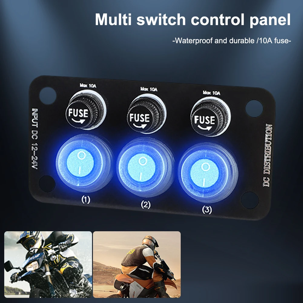 3 Gang 6 Gang Rocker Switch Panel 12-24V On-OFF Toggle Switch Panel Waterproof with 10A Fuse for Cars Trucks SUV Marine Boat
3 Gang 6 Gang Rocker Switch Panel 12-24V On-OFF Toggle Switch Panel Waterproof with 10A Fuse for Cars Trucks SUV Marine Boat