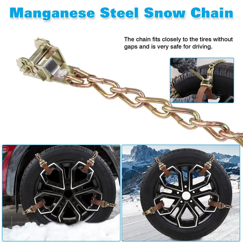 Car Tire Snow Chain Durable Manganese Automobile Tires Chain Car Tire Metal Emergency Car Snow Chain for Car off-road Vehicle 
Car Tire Snow Chain Durable Manganese Automobile Tires Chain Car Tire Metal Emergency Car Snow Chain for Car off-road Vehicle