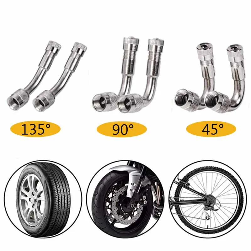 Valve Stem Extenders 45 90 135 Degree Tyre Angled Brass Universal Schrader Adapter for Car Motorcycle Bike Scooter
Valve Stem Extenders 45 90 135 Degree Tyre Angled Brass Universal Schrader Adapter for Car Motorcycle Bike Scooter