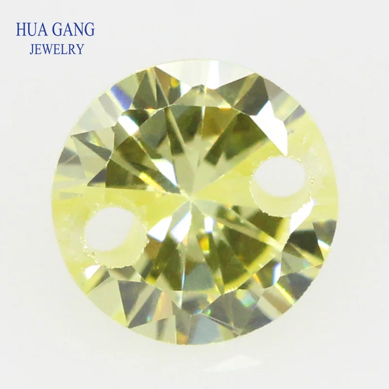 Double Holes Cubic Zirconia AAAAA Olive Yellow CZ Loose Stones For DIY Jewelry Wholesale Beads High Quality CZ With Holes
Double Holes Cubic Zirconia AAAAA Olive Yellow CZ Loose Stones For DIY Jewelry Wholesale Beads High Quality CZ With Holes
