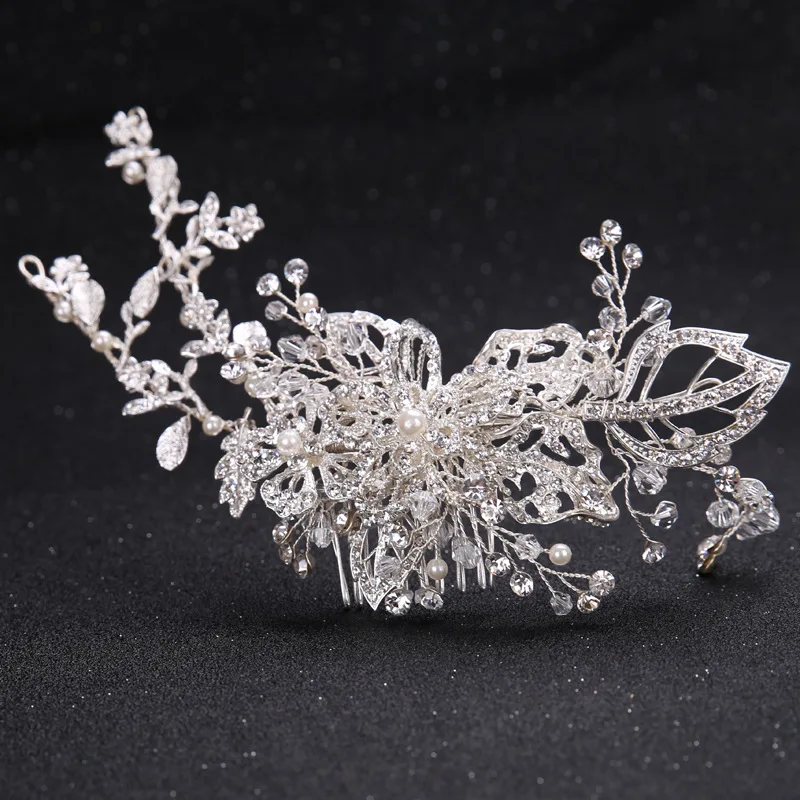 Trendy Pearl Crystal Wedding Hair Combs Hair Accessories for Bridal Flower Headpiece Women Bride Hair ornaments Jewelry
Trendy Pearl Crystal Wedding Hair Combs Hair Accessories for Bridal Flower Headpiece Women Bride Hair ornaments Jewelry