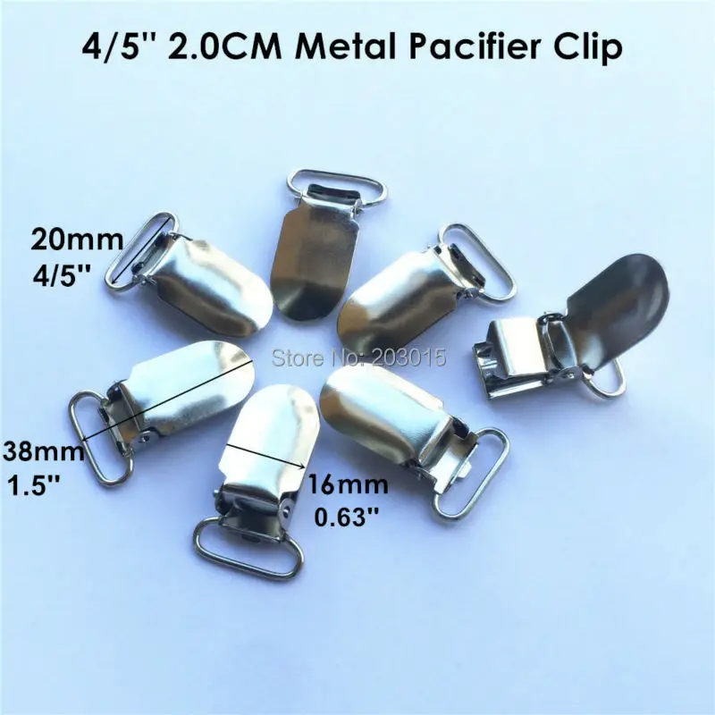 50pcs/lot 4/5'' 20mm Lead Free metal baby pacifier dummy chain holder clips suspender soother clips for 2.0cm ribbon
50pcs/lot 4/5'' 20mm Lead Free metal baby pacifier dummy chain holder clips suspender soother clips for 2.0cm ribbon