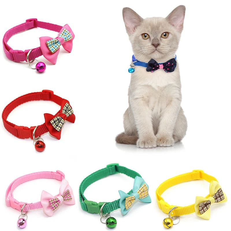 Pet Cat Collar With Bell Lovely Bow Cat Dog Collar Neck Strap Adjustable Buckle Kitten Puppy Pet Animal Accessories
Pet Cat Collar With Bell Lovely Bow Cat Dog Collar Neck Strap Adjustable Buckle Kitten Puppy Pet Animal Accessories
