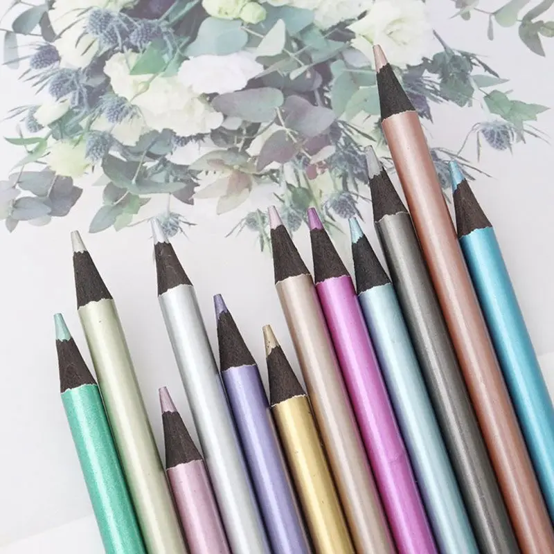 12Pcs Metallic Non-Toxic Colored Pencils+6 Fluorescent Color Pencils for Drawing
12Pcs Metallic Non-Toxic Colored Pencils+6 Fluorescent Color Pencils for Drawing