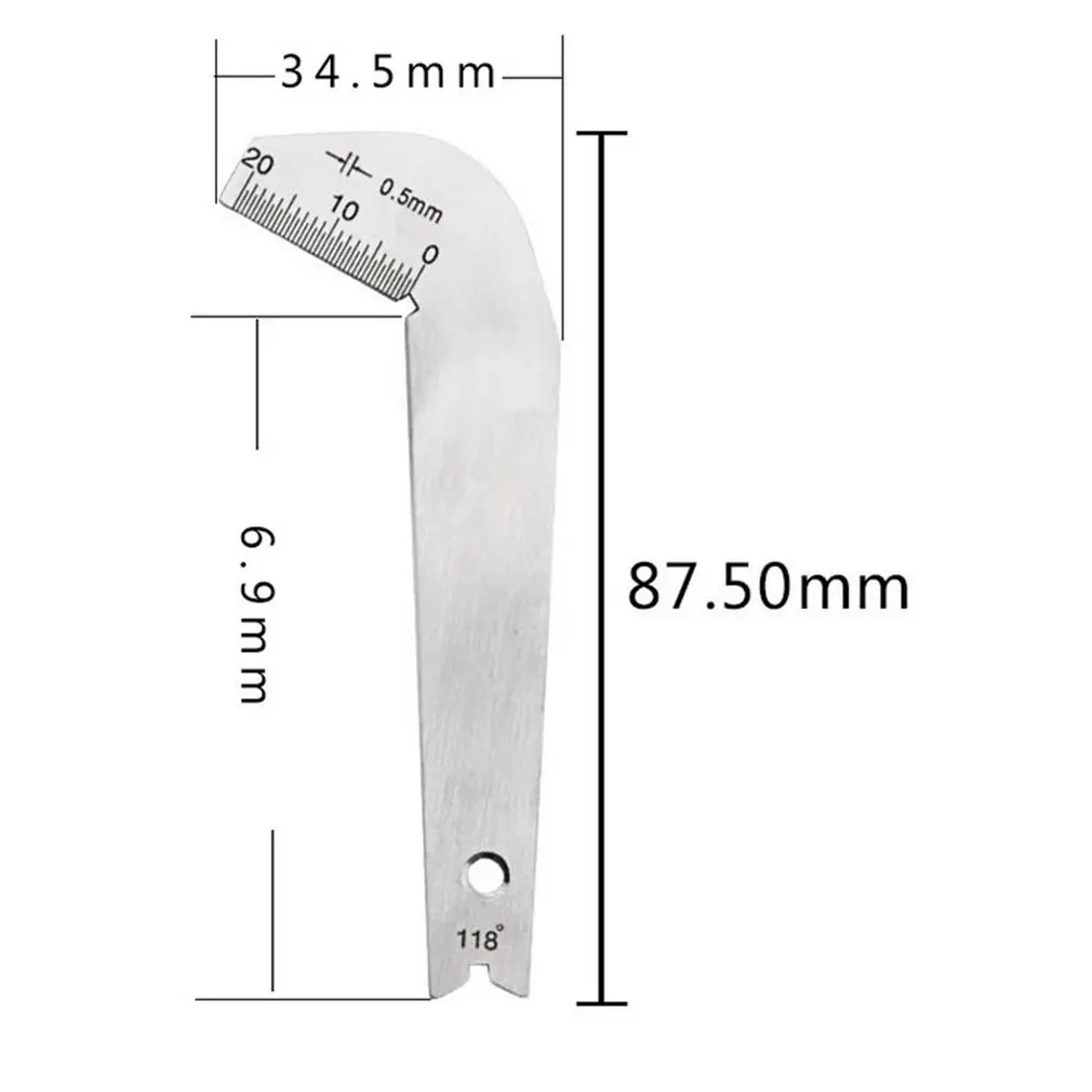 Stainless Steel Corner Front Edge Measuring Twist Drill Bits Angle Gage Grinding Center Gauge Sharpening Tool
Stainless Steel Corner Front Edge Measuring Twist Drill Bits Angle Gage Grinding Center Gauge Sharpening Tool