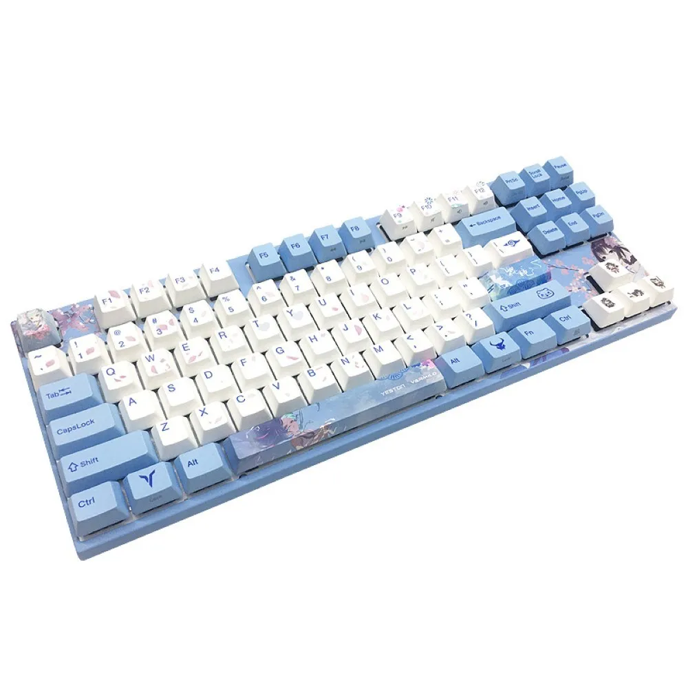 Yeston 87 Keys Wired Mechanical Game Keyboard Fast Trigger Red Axis PBT Thermal Sublimation Key Caps Fashion Mechanical Keyboard
Yeston 87 Keys Wired Mechanical Game Keyboard Fast Trigger Red Axis PBT Thermal Sublimation Key Caps Fashion Mechanical Keyboard