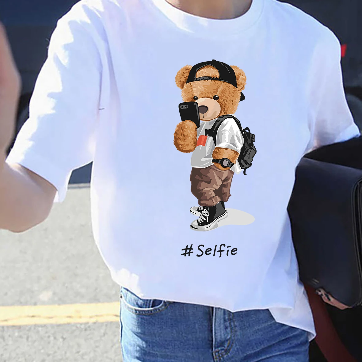 BLINGPAW Graphic T Shirts Teddy Bear #Selfie Letter Print T-shirt Pure Cotton Unisex Tees Summer Tee Shirts 19 Colors
BLINGPAW Graphic T Shirts Teddy Bear #Selfie Letter Print T-shirt Pure Cotton Unisex Tees Summer Tee Shirts 19 Colors