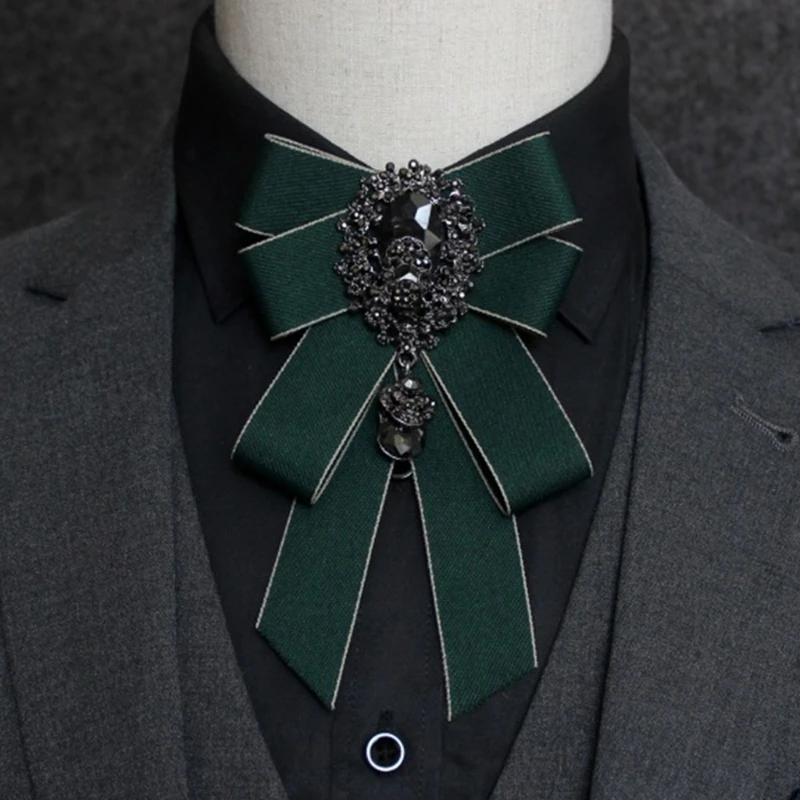 Fashion Men Women Ribbon Bow Tie Formal Party Necktie Rhinestone Crystal Brooch Pin Luxury Wedding Adjustable Bowties
Fashion Men Women Ribbon Bow Tie Formal Party Necktie Rhinestone Crystal Brooch Pin Luxury Wedding Adjustable Bowties