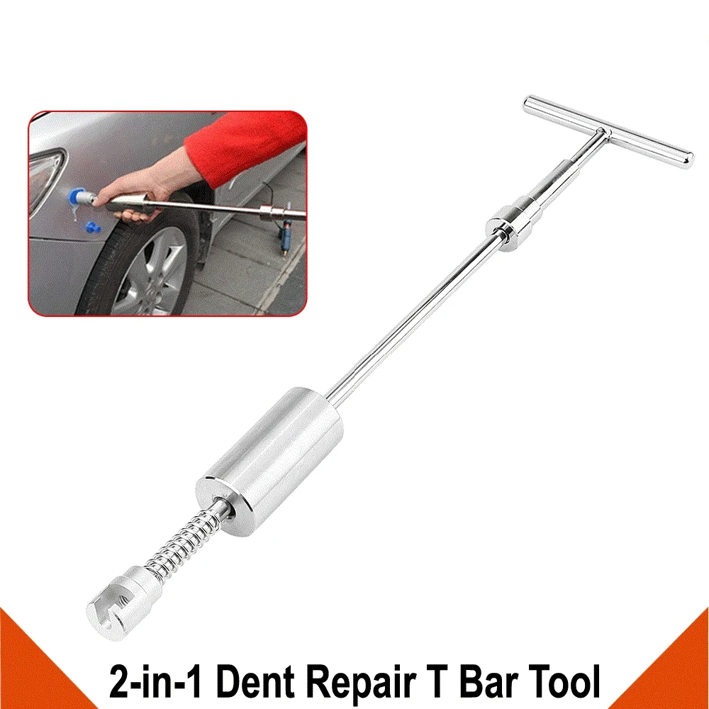 Car Paintless Dent Repair Puller Kit Adjustable T-Bar Tool with 2 Use Ways for Car Auto Body Hail Damage Dent Removal
Car Paintless Dent Repair Puller Kit Adjustable T-Bar Tool with 2 Use Ways for Car Auto Body Hail Damage Dent Removal