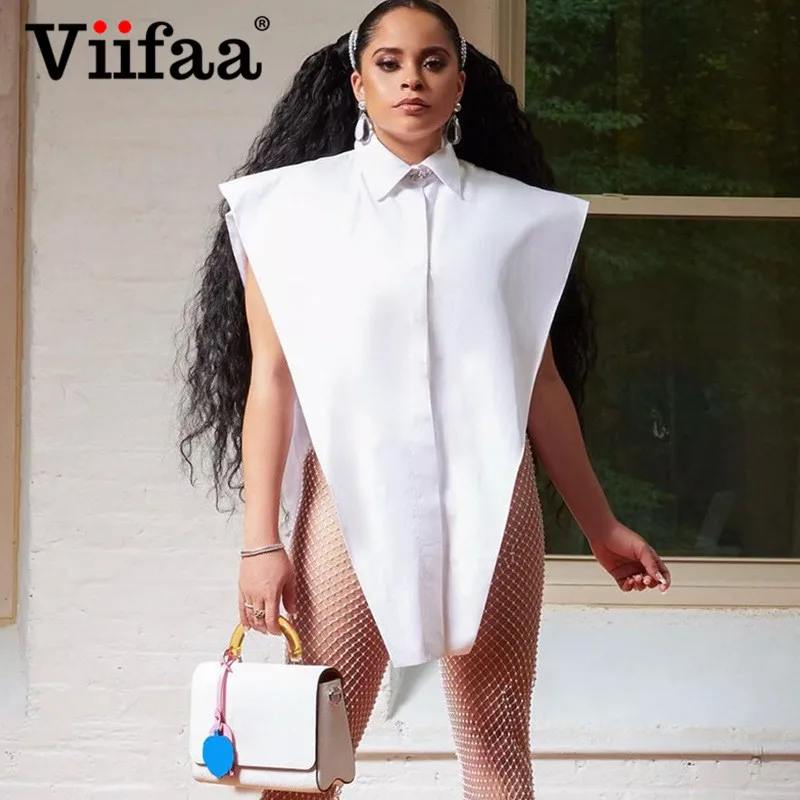 Viifaa Novelty Tops Sexy Cut Out Side Button Up White Shirt Women Fashion Clothing Sleeveless Oversized Shirts
Viifaa Novelty Tops Sexy Cut Out Side Button Up White Shirt Women Fashion Clothing Sleeveless Oversized Shirts