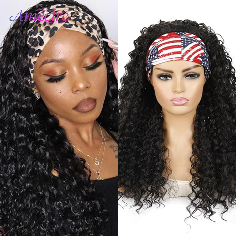 Synthetic Headband Wigs Afro Kinky Curly Hair water Wave Curly Wig Heat Resistant Looks natural For Black Woman
Synthetic Headband Wigs Afro Kinky Curly Hair water Wave Curly Wig Heat Resistant Looks natural For Black Woman