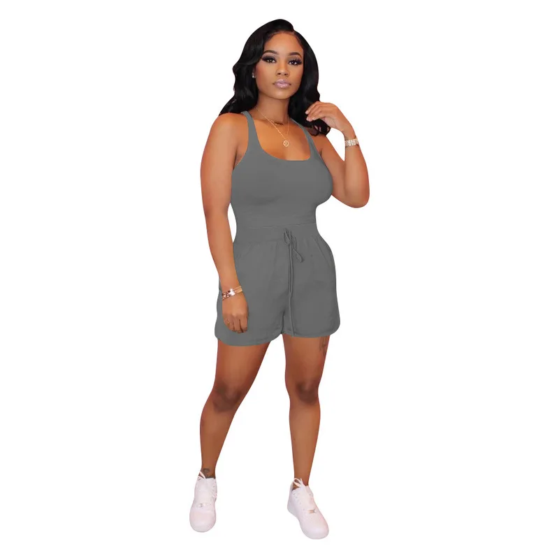 Solid Color 2 Piece Outfits Women's Costumes Scoop Neck Sleeveless Sheath Top And Bodycon Shorts Sweatsuits Casual Matching Sets
Solid Color 2 Piece Outfits Women's Costumes Scoop Neck Sleeveless Sheath Top And Bodycon Shorts Sweatsuits Casual Matching Sets