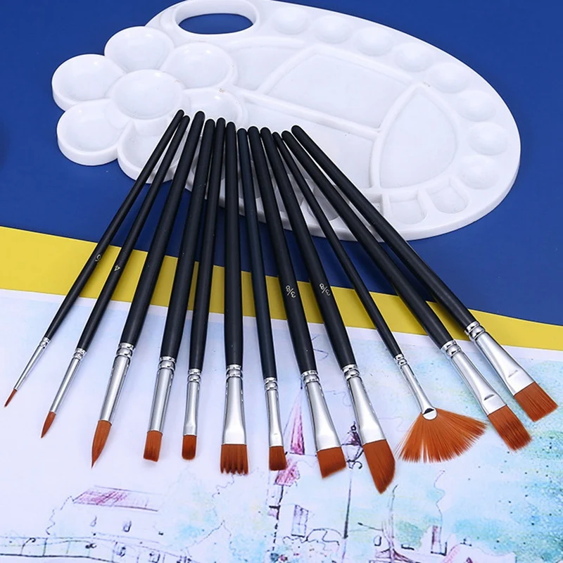 12 Pcs Acrylic Paint Brushes Set Artist Paint Brushes Paint Brushes for Acrylic Oil Watercolor Fine Arts Crafts Supplies
12 Pcs Acrylic Paint Brushes Set Artist Paint Brushes Paint Brushes for Acrylic Oil Watercolor Fine Arts Crafts Supplies