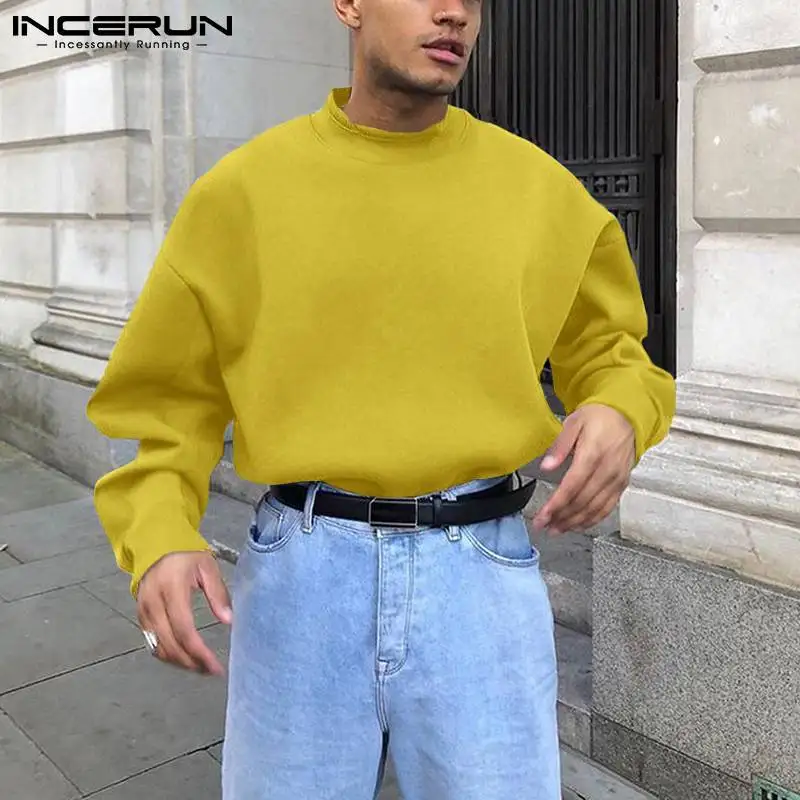 New Men Pullovers Sweatss Casual Streetwear Shirts Comfortable All-match Simple Bat Long-sleeve Hoodies S-5XL INCERUN Tops 2021
New Men Pullovers Sweatss Casual Streetwear Shirts Comfortable All-match Simple Bat Long-sleeve Hoodies S-5XL INCERUN Tops 2021