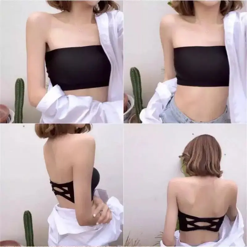 Seamless ice silk tube tops Women strapless tube top Breathable bra Anti-exposure Double breasted No steel ring Underwear woman
Seamless ice silk tube tops Women strapless tube top Breathable bra Anti-exposure Double breasted No steel ring Underwear woman