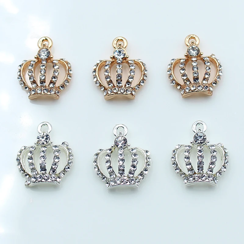 New 10pcs 15*18mm Mini Alloy Crown Shiny Crystal Creative Necklace Rhinestone Pendant DIY Jewelry Clothing Accessories
New 10pcs 15*18mm Mini Alloy Crown Shiny Crystal Creative Necklace Rhinestone Pendant DIY Jewelry Clothing Accessories