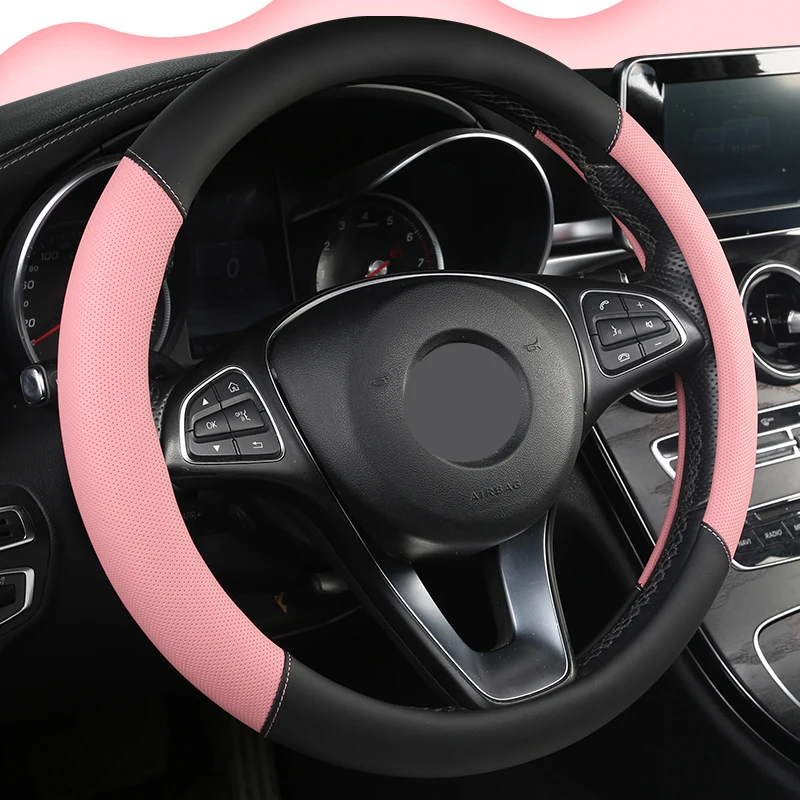 Car Steering Wheel Cover 38CM Microfiber PU Leather Steering Wheel Case For Women 15 Inch Cover For Steering Wheel For golf/bmw
Car Steering Wheel Cover 38CM Microfiber PU Leather Steering Wheel Case For Women 15 Inch Cover For Steering Wheel For golf/bmw