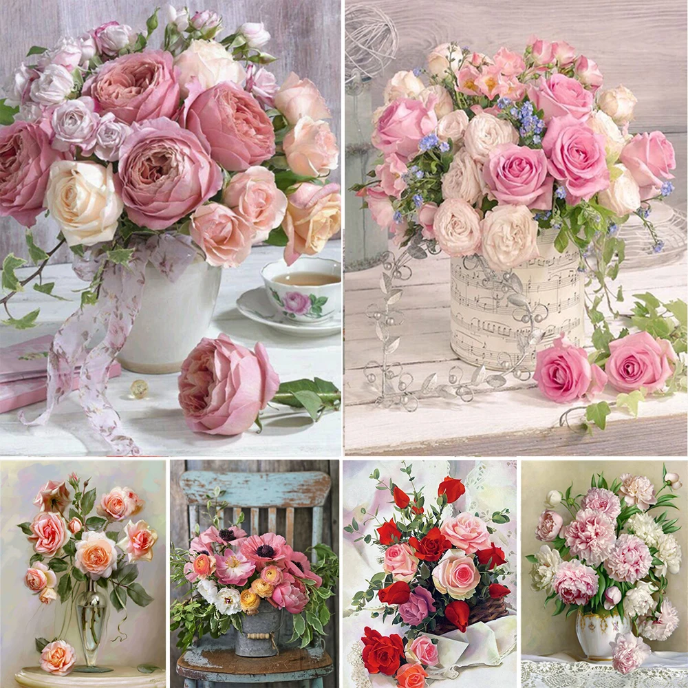 5D DIY Diamond Painting Set Rose Vase Cross Stitch Kit Embroidery Mosaic Art Flower Picture of Rhinestones Home Decoration Gift
5D DIY Diamond Painting Set Rose Vase Cross Stitch Kit Embroidery Mosaic Art Flower Picture of Rhinestones Home Decoration Gift