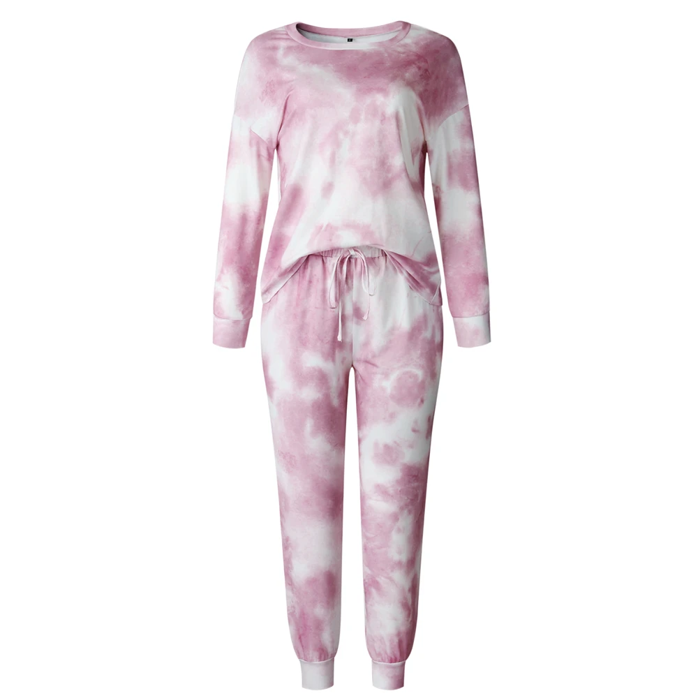2020 New Tie Dye Print Women Casual Pajamas Long Sleeve Tops And Long Pants Womens Sets Nightwear Fashion Loose Sleepwear Sets
2020 New Tie Dye Print Women Casual Pajamas Long Sleeve Tops And Long Pants Womens Sets Nightwear Fashion Loose Sleepwear Sets