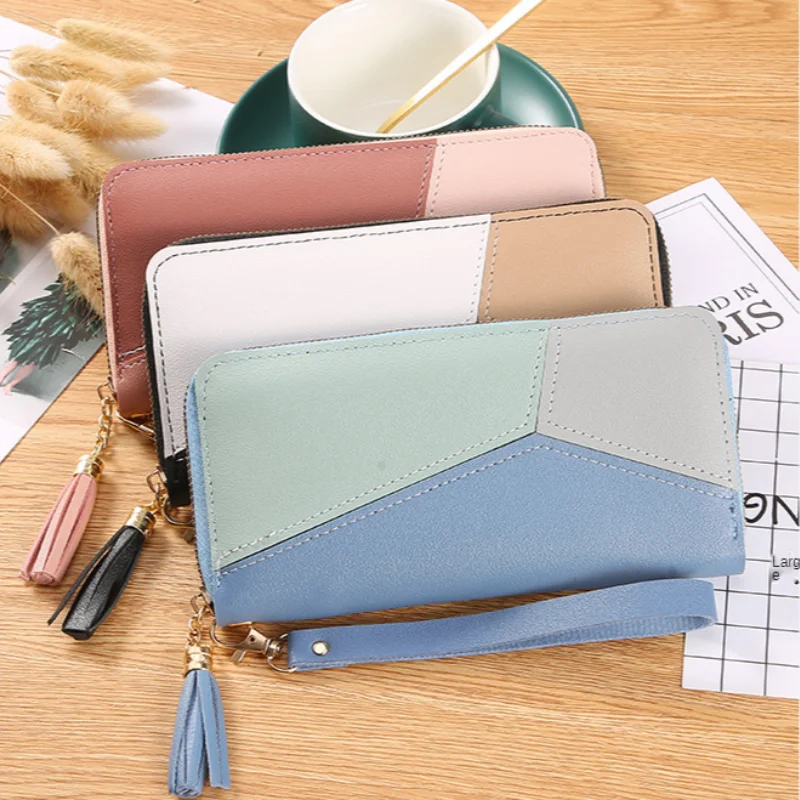 Patchwork Luxury Leather Women Wallets Long Zip Coin Purses Tassel Carteira Masculina Clutch Female Money Credit Card Holder
Patchwork Luxury Leather Women Wallets Long Zip Coin Purses Tassel Carteira Masculina Clutch Female Money Credit Card Holder