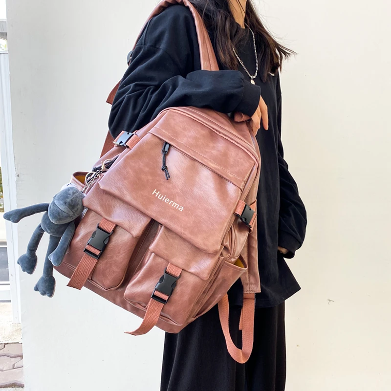 PU Leather Backpack Large Capacity Retro Women Backpacks Female Harajuku 15.6 Inch Laptop School Bag for Teenage Girls Bookbags
PU Leather Backpack Large Capacity Retro Women Backpacks Female Harajuku 15.6 Inch Laptop School Bag for Teenage Girls Bookbags