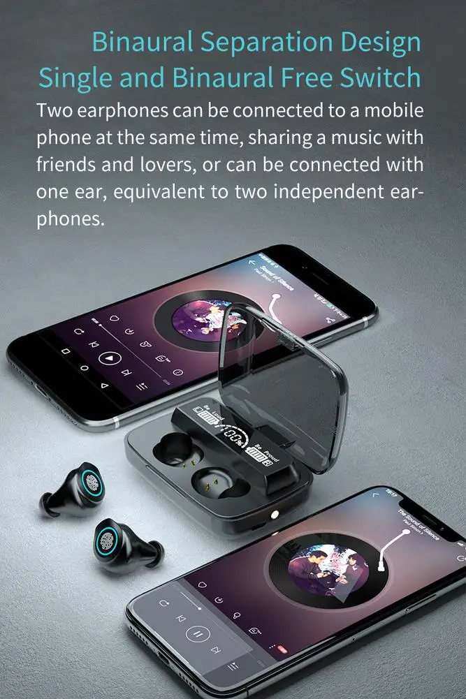 Bluetooth 5.1 Headset Sport Earplug Mini Touch Motion Waterproof Wireless Stereo Bluetooth Headset With LED Power Display NFC
Bluetooth 5.1 Headset Sport Earplug Mini Touch Motion Waterproof Wireless Stereo Bluetooth Headset With LED Power Display NFC