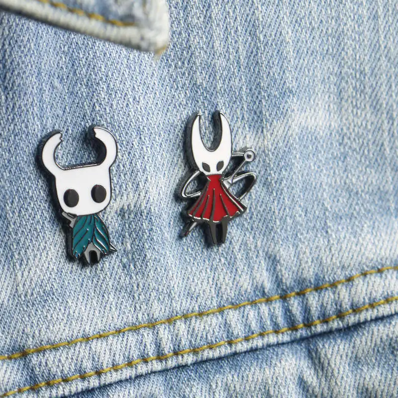 LXJERY Cartoon Game Peripherals Hollow Knight Pin Badge On Backpack Cute Brooch Pins For Clothes Broche Women Girl Schoolbag | Украшения и