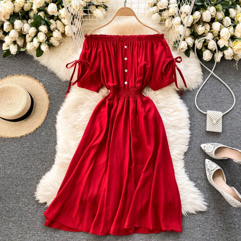 Teeuiear Boho сексуальное платье с открытыми плечами Лето штаны эластичной резинкой на