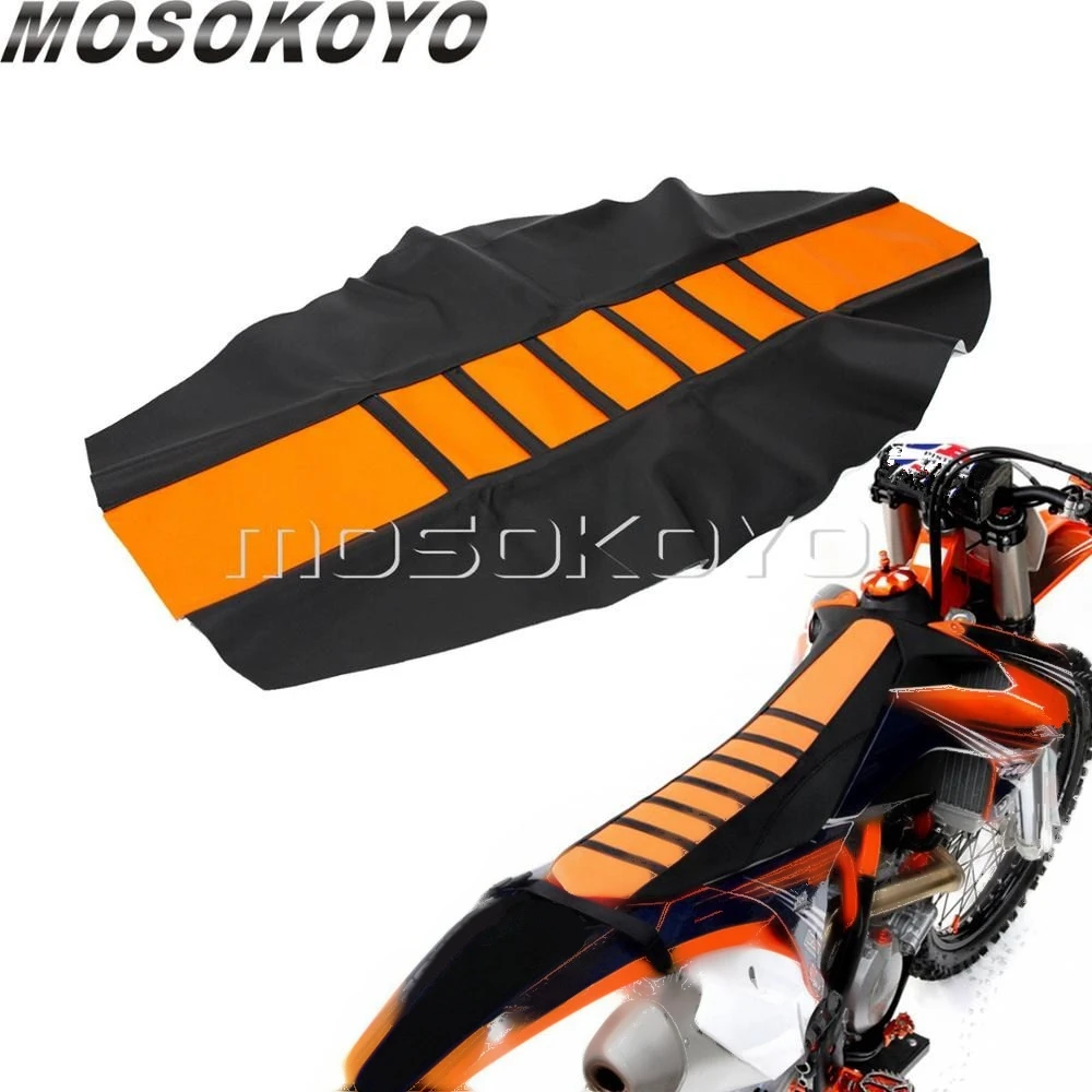 Оранжевый Dirt Bike сиденья Pro ребристые нескользящий мягкий чехол для EXC XC W F 125 250 350 450