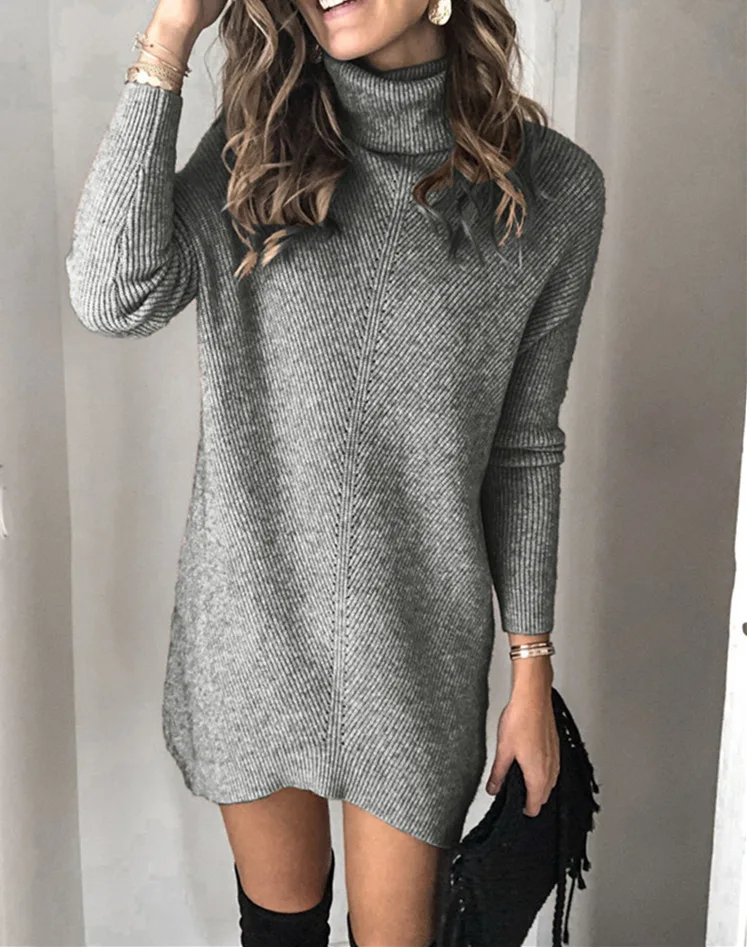 Women Turtleneck Sweaters Autumn Winter Knitted Casual Jumpers Women Sweaters Female Loose Pullovers Sweater Dress
Women Turtleneck Sweaters Autumn Winter Knitted Casual Jumpers Women Sweaters Female Loose Pullovers Sweater Dress