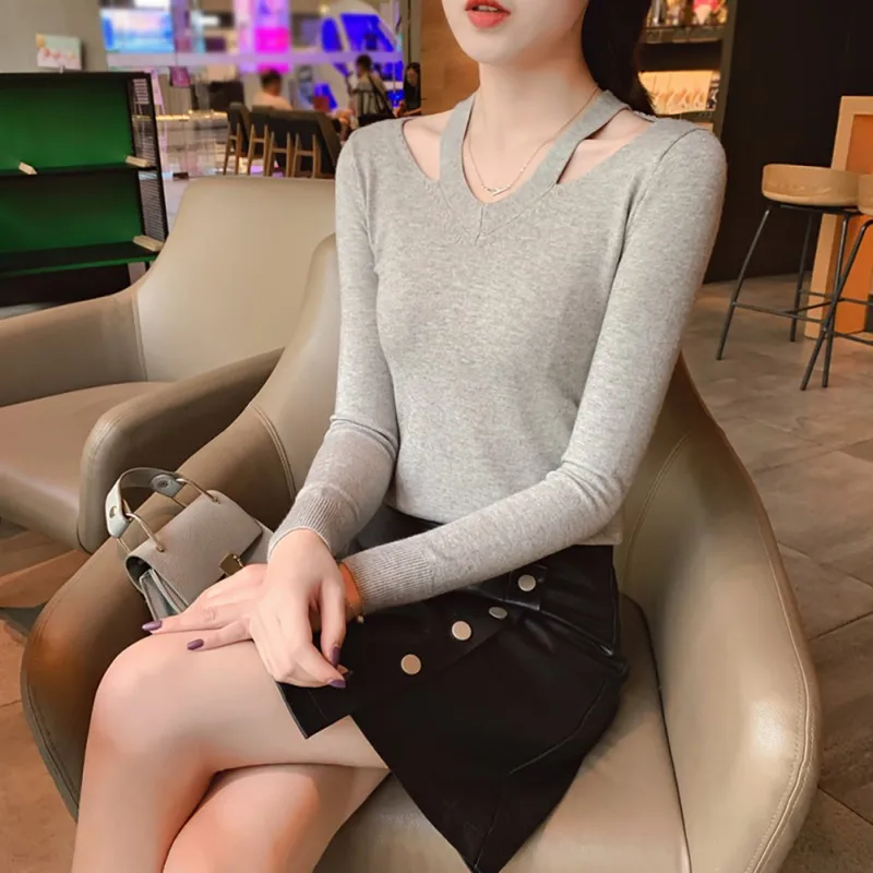 Women Autumn Winter Solid Color Sexy Long Sleeved Off-shoulder Long Knitwear Sweater Slim Tops
Women Autumn Winter Solid Color Sexy Long Sleeved Off-shoulder Long Knitwear Sweater Slim Tops