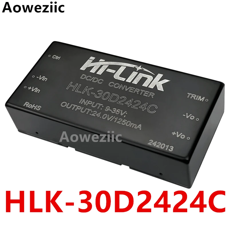 1Pcs/Lot HLK-30D2424C 24V 1.25A Output Mini DC To DC Step Down Module 9-36V Input 91% Efficiency Isolated DC DC
1Pcs/Lot HLK-30D2424C 24V 1.25A Output Mini DC To DC Step Down Module 9-36V Input 91% Efficiency Isolated DC DC