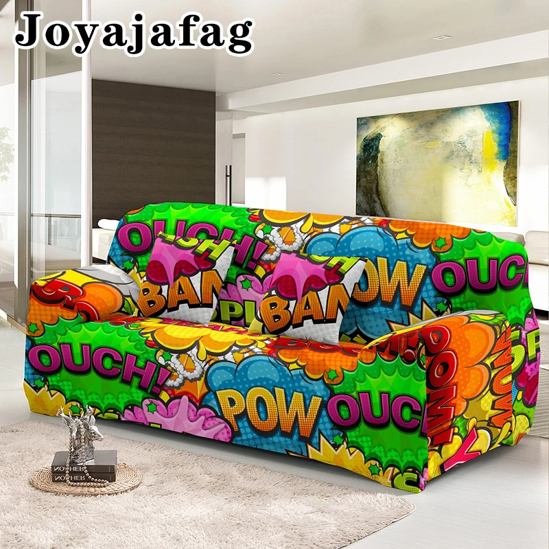 Fashion Cartoon Comic Speech Slipcover Stretch Sofa Cover 1/2/3/4 Seaters For Living Room Washable Elastic Corner Couch Covers
Fashion Cartoon Comic Speech Slipcover Stretch Sofa Cover 1/2/3/4 Seaters For Living Room Washable Elastic Corner Couch Covers