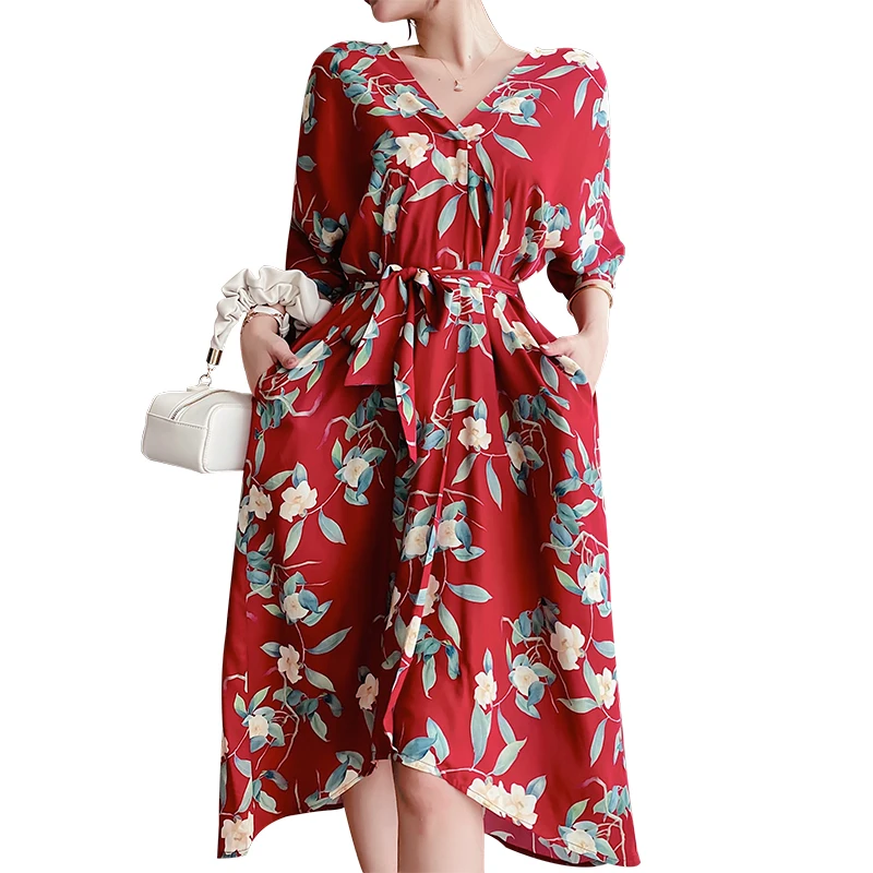 Floral dress for women 2020 new summer waist slimming elegant sweet salt French red Hepburn style dress
Floral dress for women 2020 new summer waist slimming elegant sweet salt French red Hepburn style dress