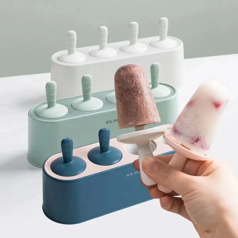 New 4-Hole Homemade Ice Cream Mold Reusable Popsicle DIY Tool Silicone Ice Mold Children Dessert Ice Cream Mold Kitchen Tools 
New 4-Hole Homemade Ice Cream Mold Reusable Popsicle DIY Tool Silicone Ice Mold Children Dessert Ice Cream Mold Kitchen Tools