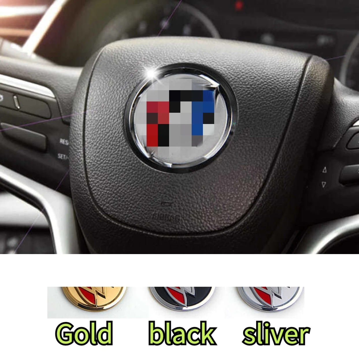 3 colour Emblem Sticker for Buick steering wheel marker for Buick steering wheel logo
3 colour Emblem Sticker for Buick steering wheel marker for Buick steering wheel logo