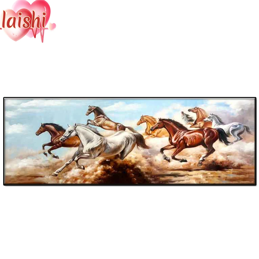 Полноразмерная/круглая Алмазная вышивка, декоративная картина большого размера, алмазная живопись бегущая лошадь, вышивка крестиком Стразы 
Полноразмерная/круглая Алмазная вышивка, декоративная картина большого размера, алмазная живопись бегущая лошадь, вышивка крестиком Стразы
